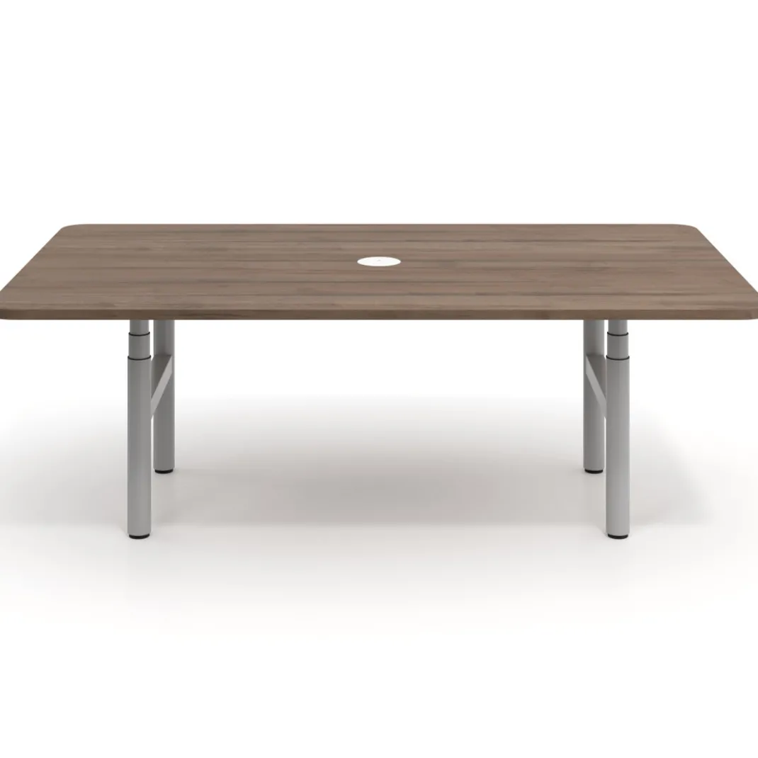 Mesa de Reuniones Elevable Erghos Core estructura aluminio canto curvo