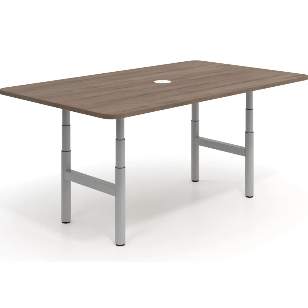 Mesa de Reuniones Elevable Erghos Core estructura aluminio canto curvo