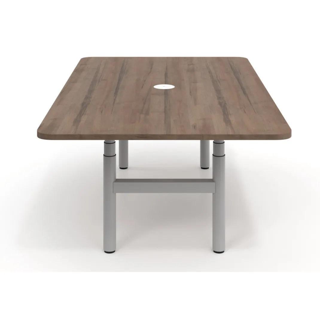 Mesa de Reuniones Elevable Erghos Core estructura aluminio canto curvo