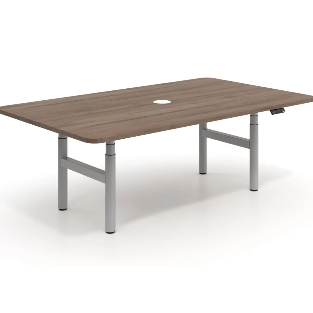 Mesa de Reuniones Elevable Erghos Core estructura aluminio canto curvo