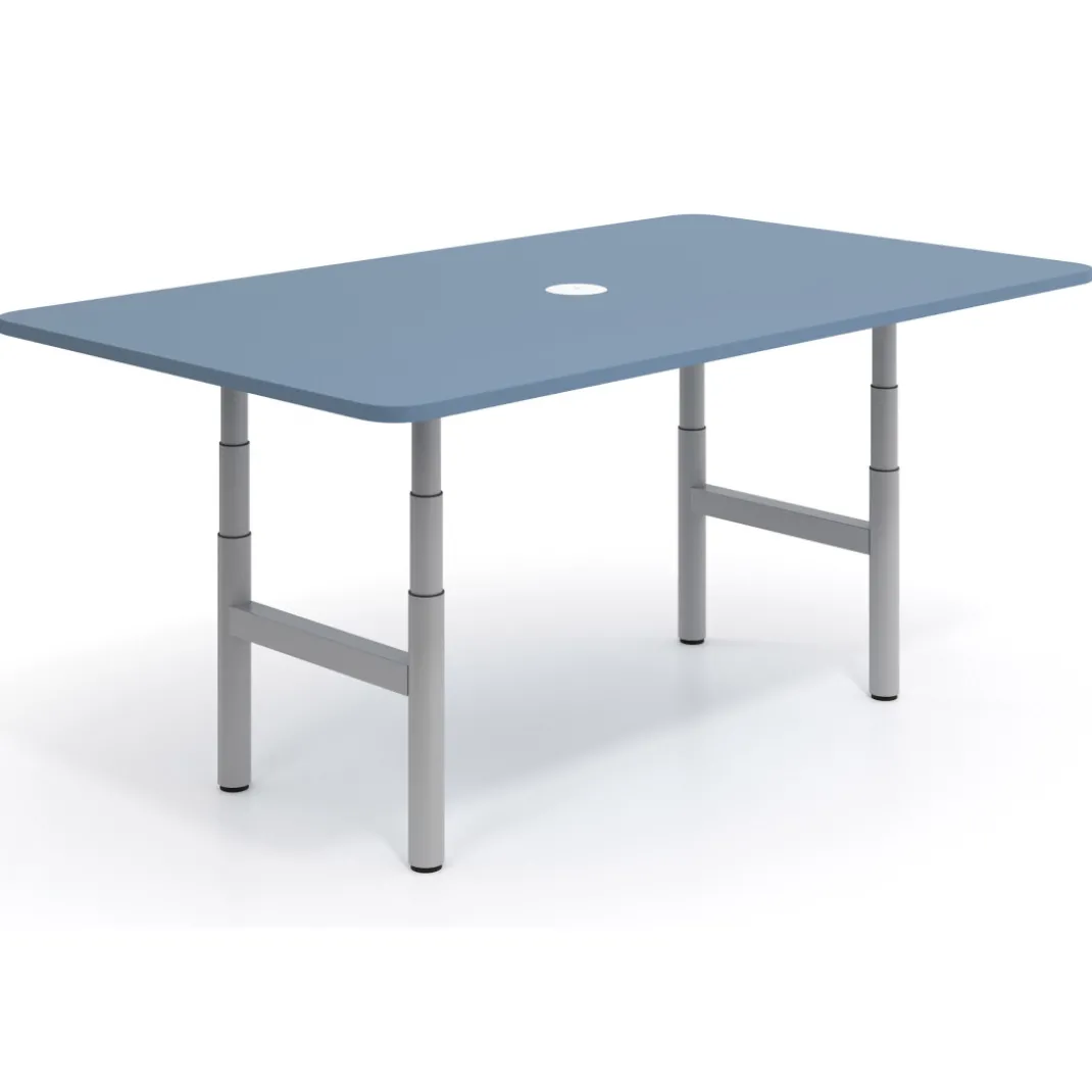 Mesa de Reuniones Elevable Erghos Core estructura aluminio canto curvo