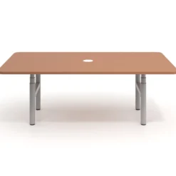 Mesa de Reuniones Elevable Erghos Core estructura aluminio canto curvo