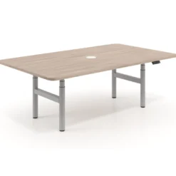 Mesa de Reuniones Elevable Erghos Core estructura aluminio canto curvo
