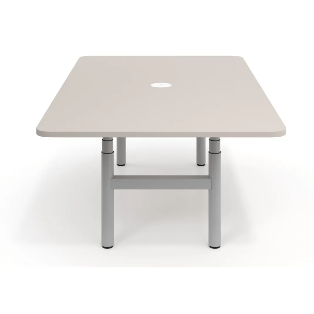 Mesa de Reuniones Elevable Erghos Core estructura aluminio canto curvo