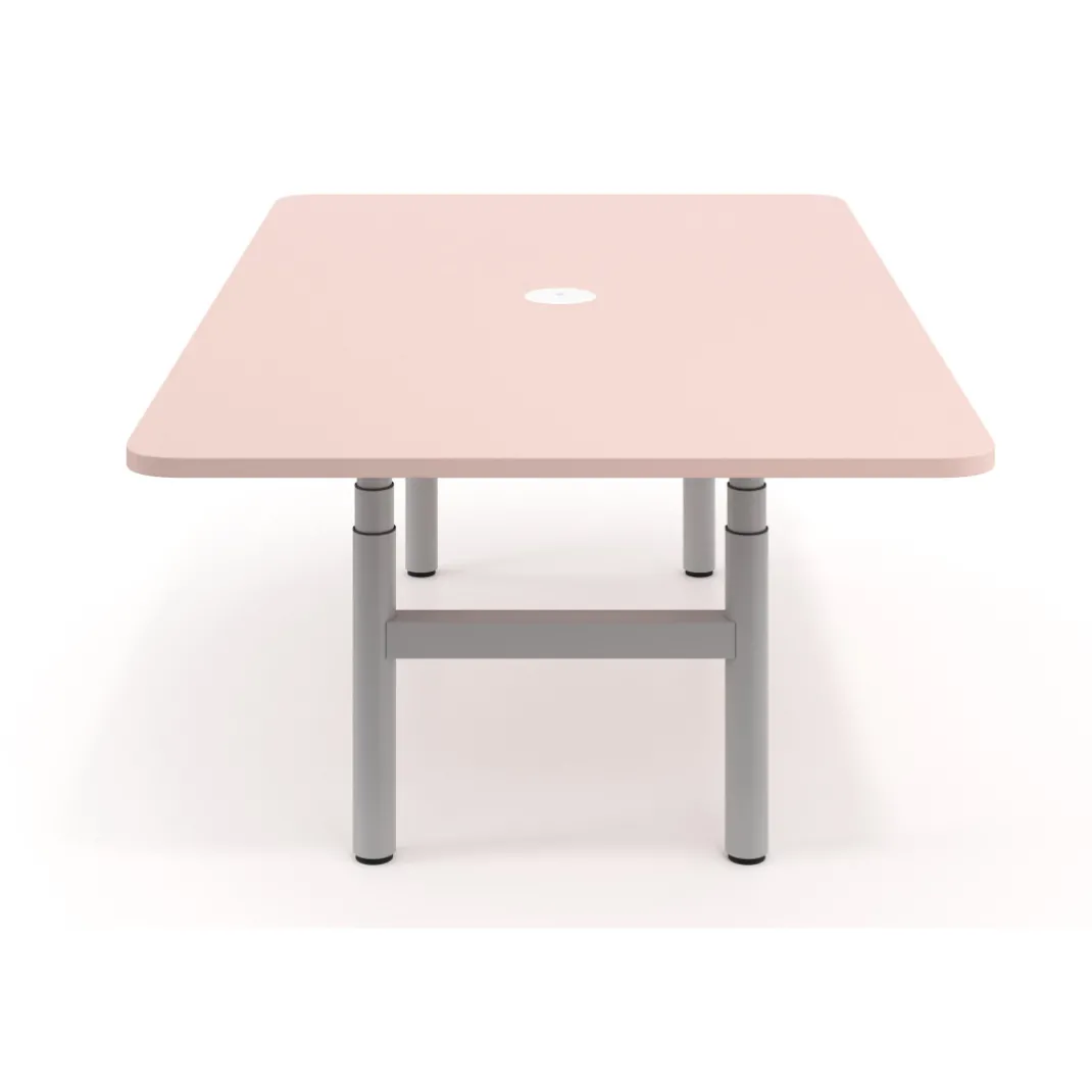 Mesa de Reuniones Elevable Erghos Core estructura aluminio canto curvo