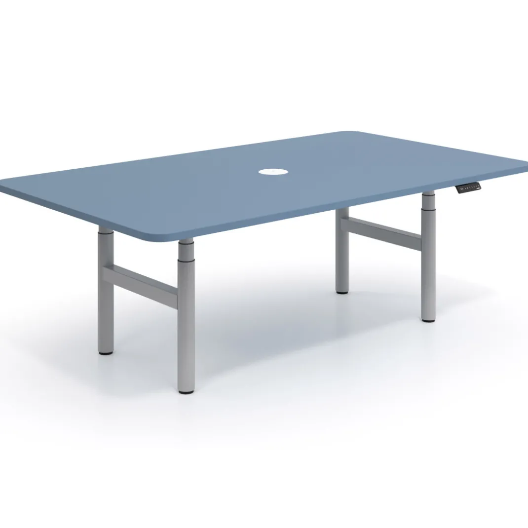 Mesa de Reuniones Elevable Erghos Core estructura aluminio canto curvo