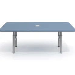 Mesa de Reuniones Elevable Erghos Core estructura aluminio canto curvo