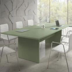 Mesa de Reuniones Rectangular Work Plus diseño rayado