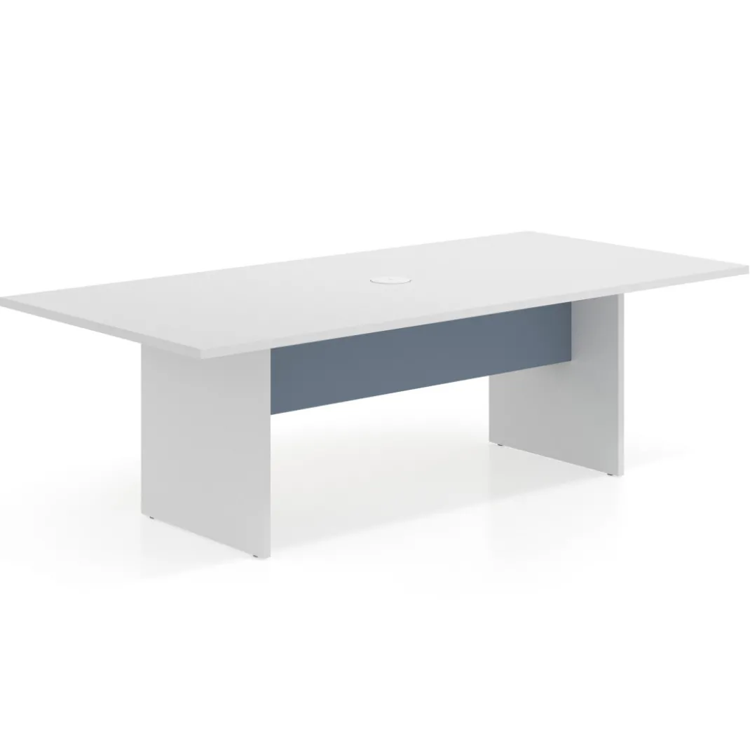 Mesa de Reuniones Rectangular Work Plus estructura blanco mate