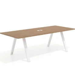 Mesa de Reuniones Rectangular Work Plus estructura blanco mate
