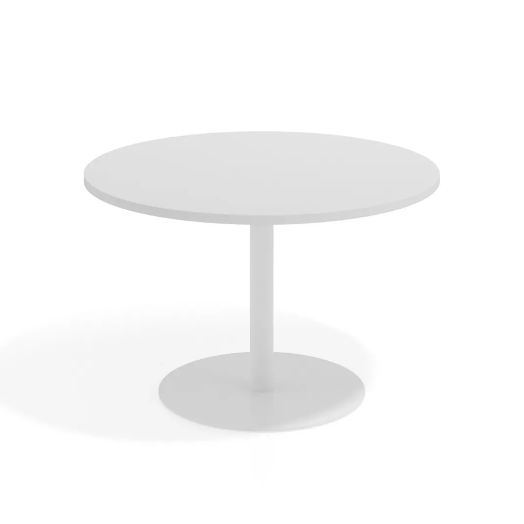 Mesa de Reuniones Redonda Atrium estructura blanca