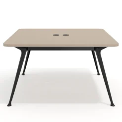 Mesa de reuniones Tekno fondo 120, patas aluminio inyectado, estructura negra