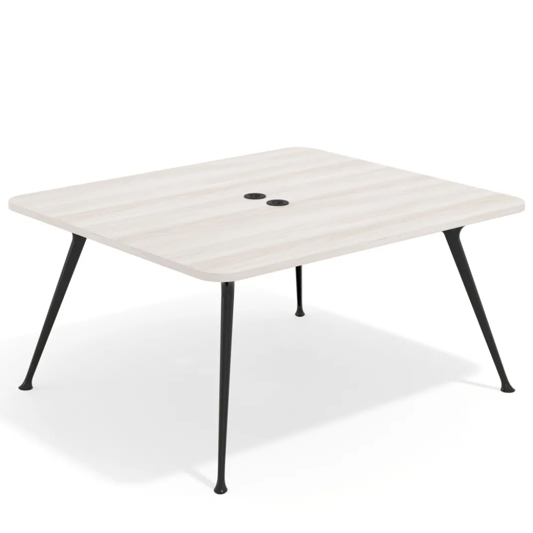 Mesa de reuniones Tekno fondo 140, patas aluminio inyectado, estructura negra