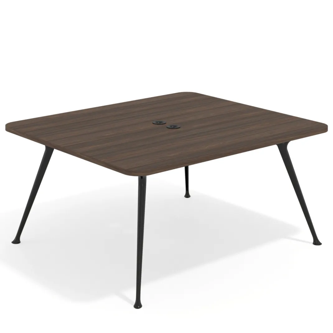 Mesa de reuniones Tekno fondo 140, patas aluminio inyectado, estructura negra