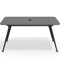 Mesa de reuniones Tekno fondo 120, patas aluminio inyectado, estructura negra