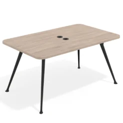 Mesa de reuniones Tekno fondo 120, patas aluminio inyectado, estructura negra