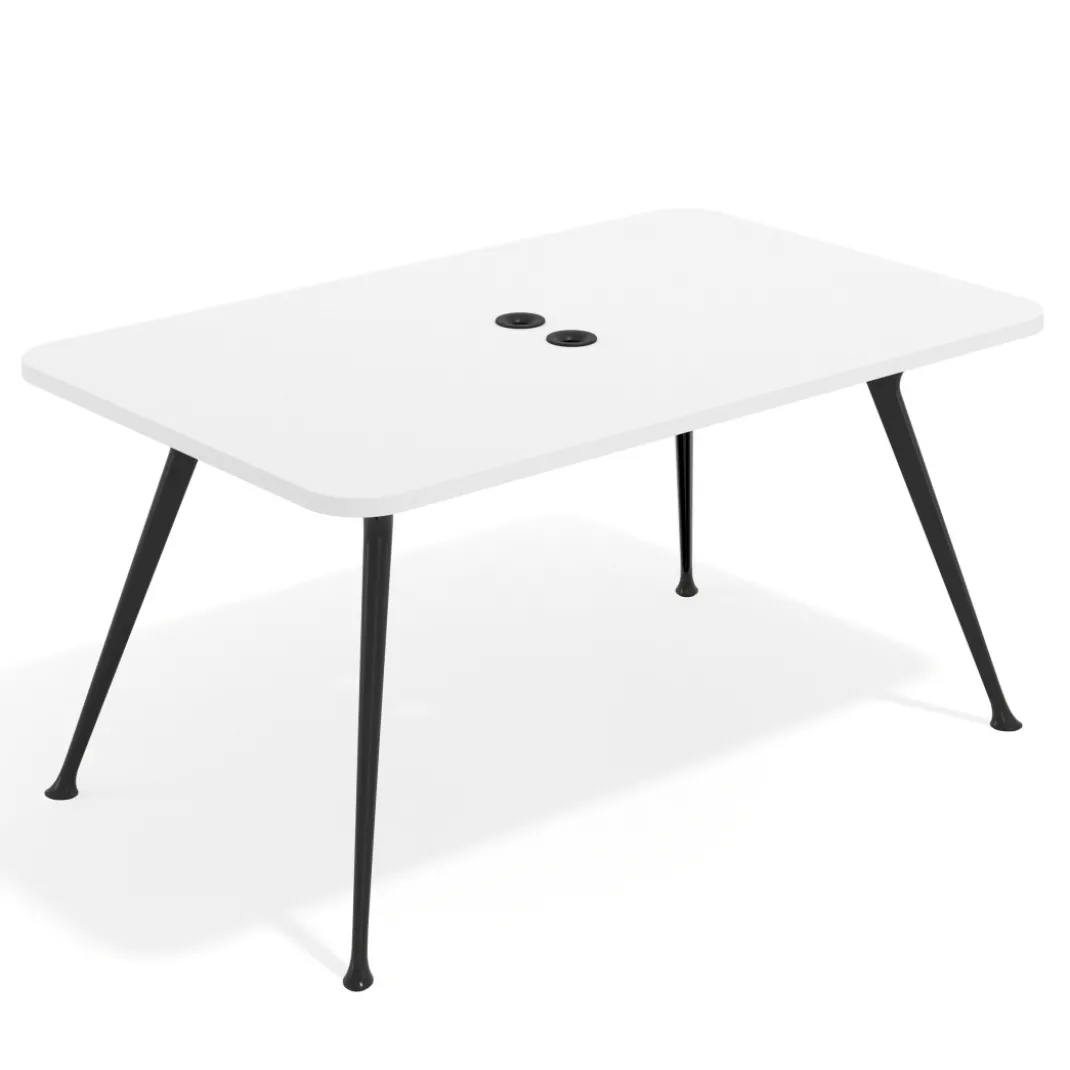 Mesa de reuniones Tekno fondo 120, patas aluminio inyectado, estructura negra