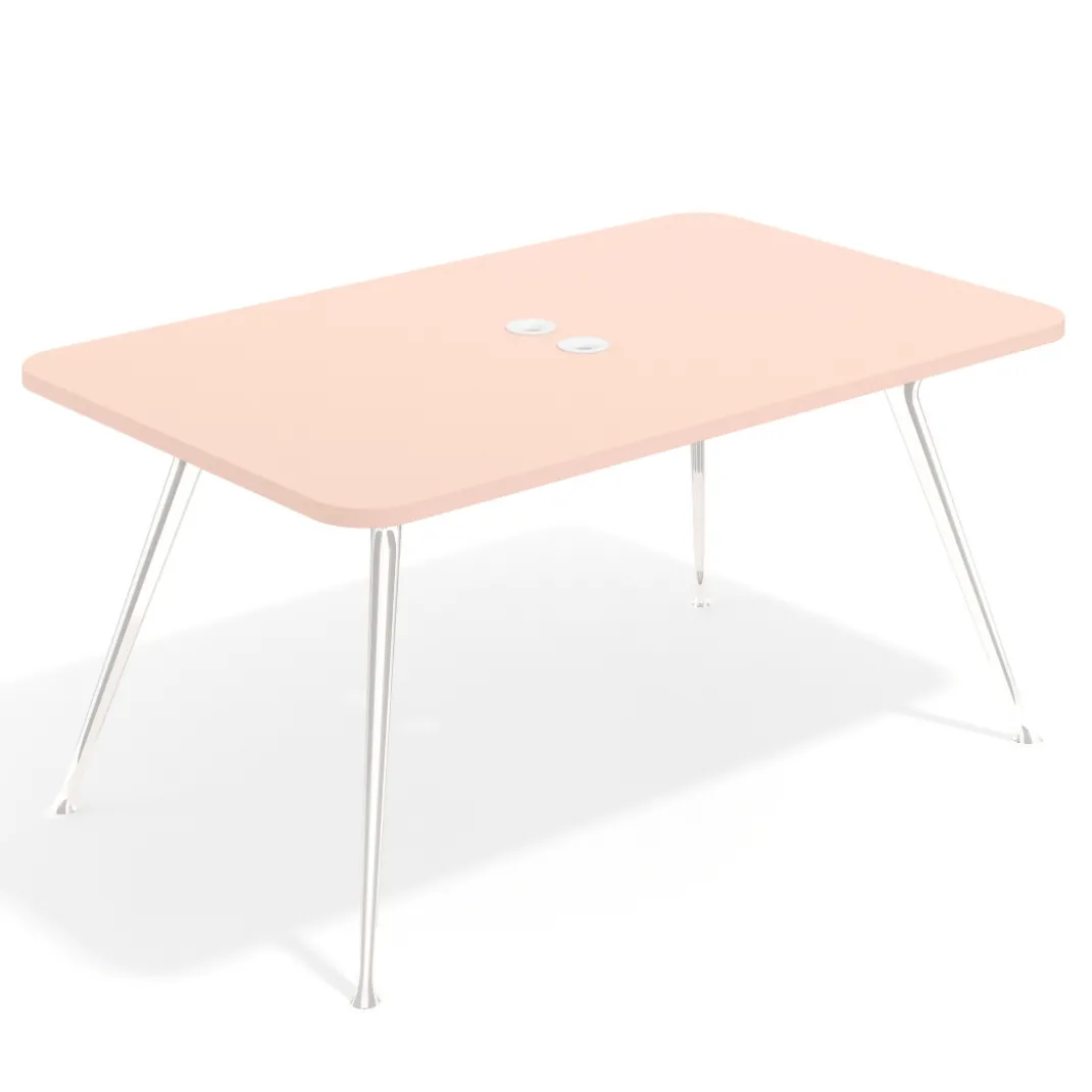 Mesa de reuniones Tekno fondo 120, patas aluminio inyectado, estructura cromada