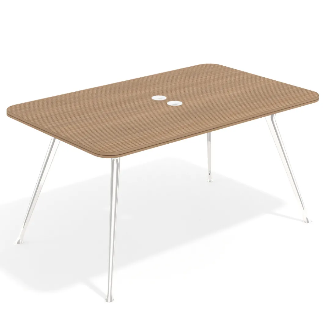 Mesa de reuniones Tekno fondo 120, patas aluminio inyectado, estructura cromada