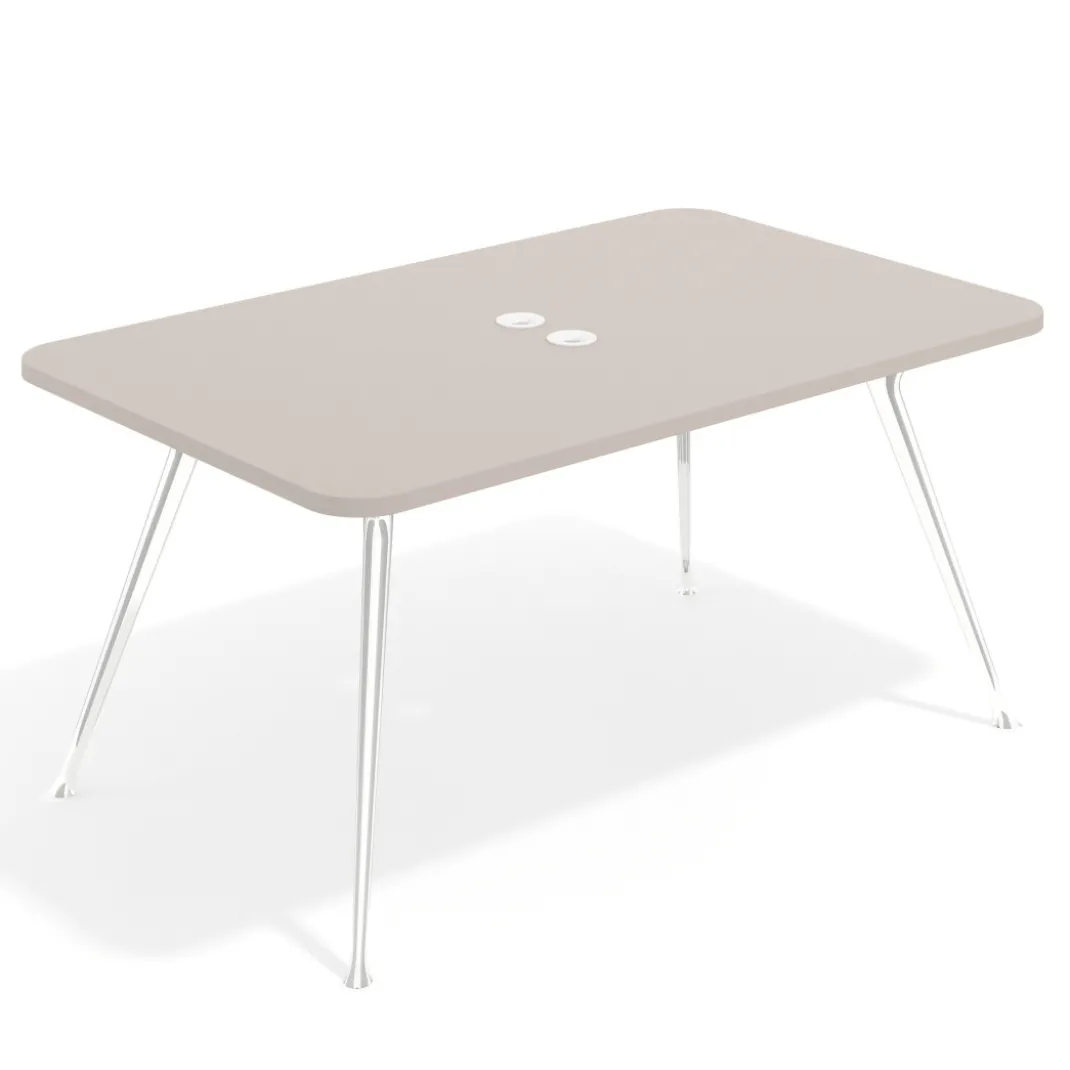 Mesa de reuniones Tekno fondo 120, patas aluminio inyectado, estructura cromada