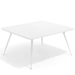 Mesa de reuniones Tekno fondo 140, patas aluminio inyectado, estructura cromada