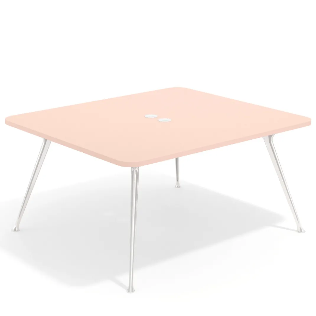 Mesa de reuniones Tekno fondo 140, patas aluminio inyectado, estructura cromada