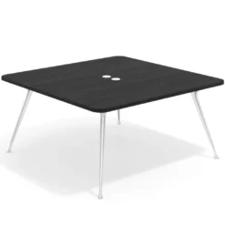 Mesa de reuniones Tekno, fondo 160, patas aluminio inyectado, estructura cromada
