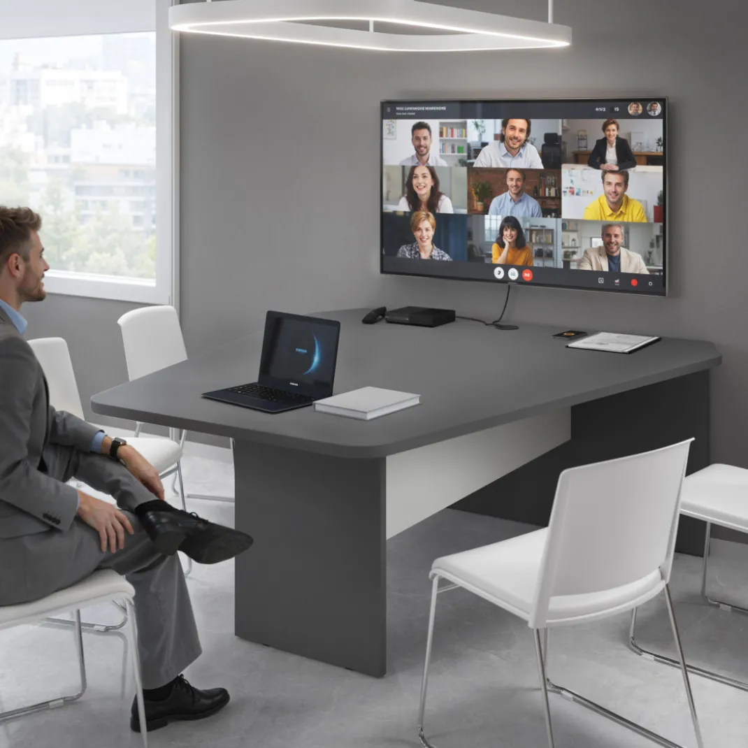 Mesa de Videoconferencias WorkPlus diseño bicolor