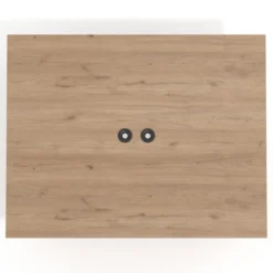 Mesa doble individual para coworking UvePro fondo 126 cm estructura negra con patas de madera