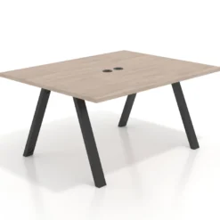 Mesa doble individual para coworking UvePro fondo 126 cm estructura negra