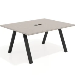 Mesa doble individual para coworking UvePro fondo 126 cm estructura negra