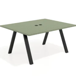 Mesa doble individual para coworking UvePro fondo 126 cm estructura negra