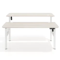 Mesa Multipuesto Elevable eléctrica Erghos Motion estructura aluminio 4 cantos curvos