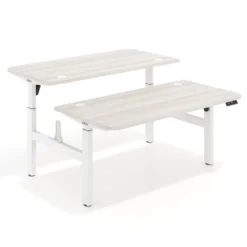 Mesa Multipuesto Elevable eléctrica Erghos Motion estructura aluminio 4 cantos curvos