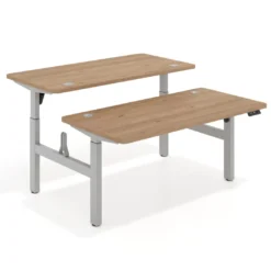 Mesa Multipuesto Elevable eléctrica Erghos Motion estructura aluminio 4 cantos curvos
