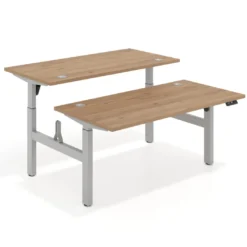Mesa Multipuesto Elevable eléctrica Erghos Motion estructura aluminio canto recto