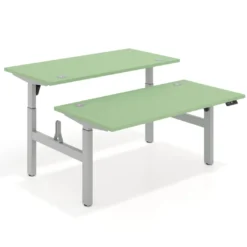 Mesa Multipuesto Elevable eléctrica Erghos Motion estructura aluminio canto recto