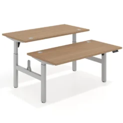 Mesa Multipuesto Elevable eléctrica Erghos Motion estructura aluminio 4 cantos curvos