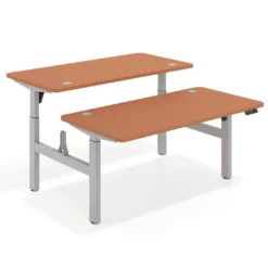 Mesa Multipuesto Elevable eléctrica Erghos Motion estructura aluminio 4 cantos curvos