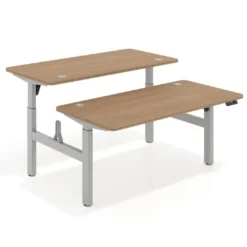 Mesa Multipuesto Elevable eléctrica Erghos Motion estructura aluminio 4 cantos curvos