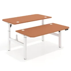 Mesa Multipuesto Elevable eléctrica Erghos Motion estructura aluminio 4 cantos curvos