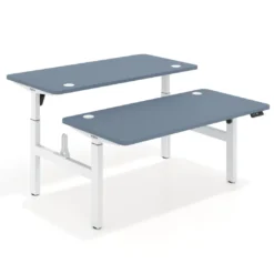 Mesa Multipuesto Elevable eléctrica Erghos Motion estructura aluminio canto recto