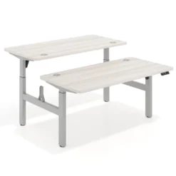 Mesa Multipuesto Elevable eléctrica Erghos Motion estructura aluminio 4 cantos curvos