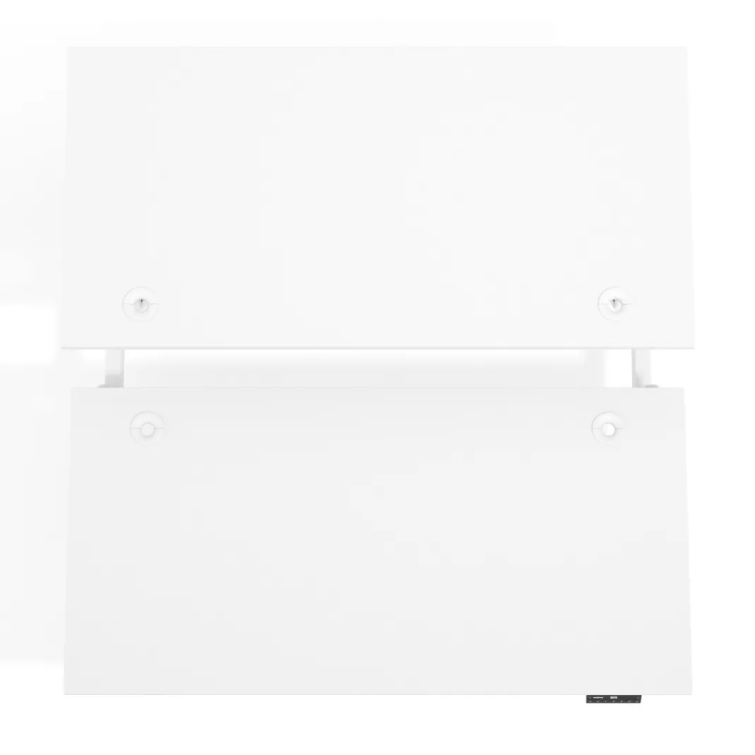 Mesa Multipuesto Elevable eléctrica Erghos Motion estructura aluminio 4 cantos curvos