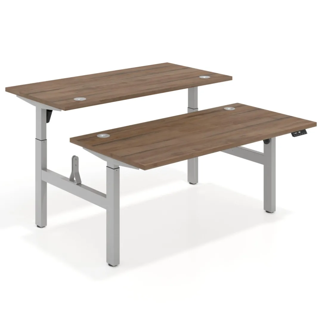 Mesa Multipuesto Elevable eléctrica Erghos Motion estructura aluminio canto recto