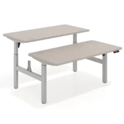 Mesa Multipuesto Elevable eléctrica Erghos Motion estructura aluminio 4 cantos curvos