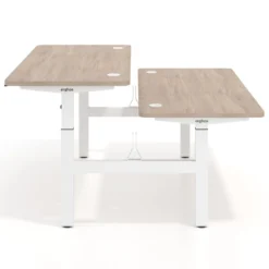 Mesa Multipuesto Elevable eléctrica Erghos Motion estructura aluminio 4 cantos curvos
