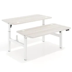 Mesa Multipuesto Elevable eléctrica Erghos Motion estructura aluminio canto recto
