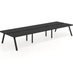 Mesa multipuesto UvePro Bench triple, fondo 166 cm, estructura negra