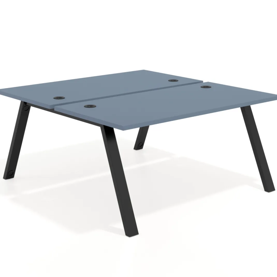 Mesa multipuesto UvePro Bench fondo 166 cm, estructura negra
